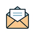 Icon for Envelopes with Papers Royalty Free Stock Photo