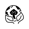 Black solid icon for Environment, habitat and earth Royalty Free Stock Photo