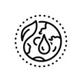 Black line icon for Environmental, environment and earth Royalty Free Stock Photo