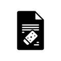 Black solid icon for Erase, delete and paper Royalty Free Stock Photo