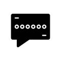 Black solid icon for Etc, bubble and dialogue Royalty Free Stock Photo