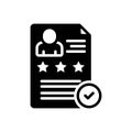 Black solid icon for Evaluate, appraise and best Royalty Free Stock Photo