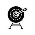 Black solid icon for Exactly, accurately and archery