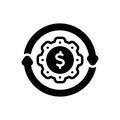 Black solid icon for Exchange, community and finance Royalty Free Stock Photo
