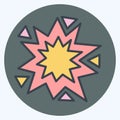 Icon Explosion. related to Mining symbol. color mate style. simple design editable. simple illustration Royalty Free Stock Photo