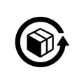 Black solid icon for Export, exportation and smuggle