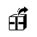 Black solid icon for Extract, product and goods Royalty Free Stock Photo