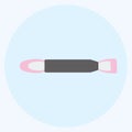 Icon Eyeshadow applicator. suitable for beauty care symbol. color mate style. simple design editable. design template vector.