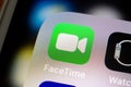 Icon of FaceTime mobile app on iOS smartphone