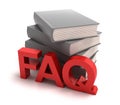 Icon of FAQ with books behind