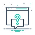 Mix icon for Faq, question and feedback Royalty Free Stock Photo