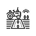 Black line icon for Farming, agriculture and cultivation