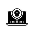 Black solid icon for Fatal, fatalities and damming Royalty Free Stock Photo