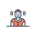 Color illustration icon for Fear, phobia and affraid Royalty Free Stock Photo