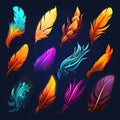 icon feathers bird ai generated