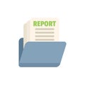 Report file folder storing business document icon