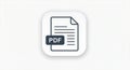 Icon featuring a stylized document with lines, representing text, and an overlay