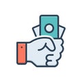 Color illustration icon for Fee, payment and wage Royalty Free Stock Photo