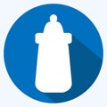Icon Feeder 2 - Long Shadow Style - Simple illustration