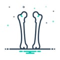 mix icon for Femur, bone and calcuim