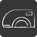 Icon Fender Car. related to Car Parts symbol. chalk Style. simple design editable. simple illustration Royalty Free Stock Photo