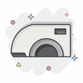 Icon Fender Car. related to Car Parts symbol. comic style. simple design editable. simple illustration Royalty Free Stock Photo