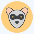 Icon Ferret. related to Animal Head symbol. simple design editable. simple illustration