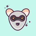 Icon Ferret. related to Animal Head symbol. simple design editable. simple illustration