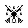 Black solid icon for Feudalism, feudality and robbery Royalty Free Stock Photo