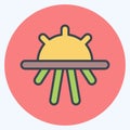Icon Fields. suitable for Garden symbol. color mate style. simple design editable. design template vector. simple symbol
