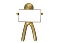 icon figure with blank message board Royalty Free Stock Photo