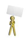 icon figure with blank message board