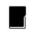Black solid icon for File, directory and notebook