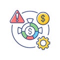 Icon for Financial Risk Management Solutions Royalty Free Stock Photo