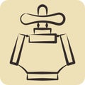 Icon Fire. related to Firefighter symbol. hand drawn style. simple design . simple illustration