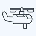 Icon Firefighting Helicopter. related to Firefighter symbol. line style. simple design editable. simple illustration