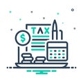 Mix icon for Fiscal, tax and calculation