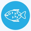 Icon Fish. suitable for Sea symbol. blue eyes style. simple design editable. design template vector. simple symbol illustration Royalty Free Stock Photo