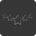 Icon Five Stars Rating. related to Stars symbol. chalk Style. simple design editable. simple vector icons