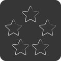 Icon Five Stars. related to Stars symbol. chalk Style. simple design editable. simple vector icons