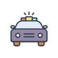 Color illustration icon for Flashers, siren and alarm