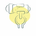 Icon Flashlight related to Bicycle symbol. Color Spot Style. simple design editable. simple illustration