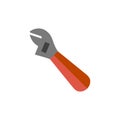 Flat icon - Adustable wrench Royalty Free Stock Photo