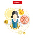 Icon Flat Style Concept Efficiency