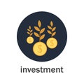 Investment with money tree Royalty Free Stock Photo