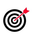 Icon flat target on white background vector illustration