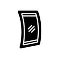 Black solid icon for Flexible Display, resilient and pliable Royalty Free Stock Photo