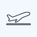 Icon Flight Takeoff. suitable for Infographics symbol. line style. simple design editable. design template vector. simple symbol Royalty Free Stock Photo