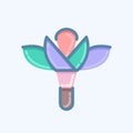 Icon Flower 2. related to Flora symbol. doodle style. simple illustration. plant. Oak. leaf. rose Royalty Free Stock Photo