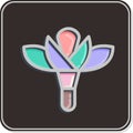 Icon Flower 2. related to Flora symbol. Glossy Style. simple illustration. plant. Oak. leaf. rose Royalty Free Stock Photo